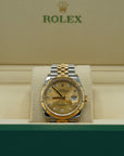 2025 Rolex Datejust 36 mm Champagne-Colour Set With Diamonds Dial Oystersteel and 18k Yellow Gold Jubilee Bracelet 126233-0017 - WATCHXNYC