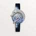 Cartier Animalière Jewelry watch Blue Dial 18K White Gold Blue Alligator Leather Strap HPI01612