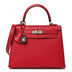 Hermes Kelly 25 Madame Rouge Piment Verso Rose Shocking Palladium Hardware