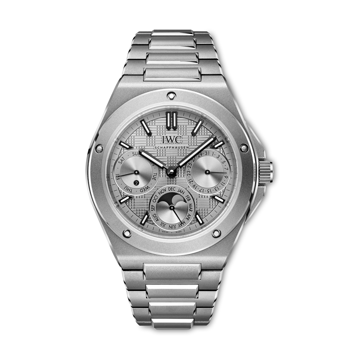IWC Ingenieur Perpetual Calendar 41 Grey Dial Titanium Bracelet 41.6 mm IW344904 - WATCHXNYC