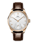 IWC Portugieser Automatic 40 Silver Dial 18K 5N Gold Dark Brown Alligator Leather Strap 40.4 mm IW358404