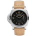Panerai Luminor Destro 8 Giorni Black Dial Steel Light Brown Leather Strap 44mm PAM01655