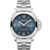 Panerai Luminor Marina Light Blue Dial Steel Bracelet 44mm PAM03323