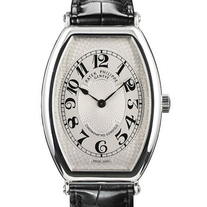 Patek Philippe 5098P-001 Gondolo 32mm x 42mm Silver Dial Platinum - WATCHXNYC