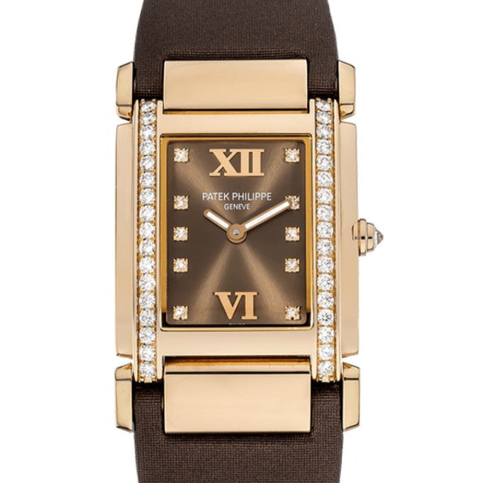 Patek Philippe 4920R-001 Twenty~4 Chocolate 25mm x 30mm Brown Dial Rose Gold - WATCHXNYC
