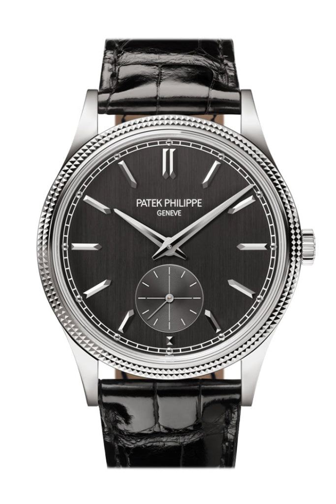 Patek Philippe 5296G-017 Calatrava 39mm Charcoal Gray Dial White Gold - WATCHXNYC