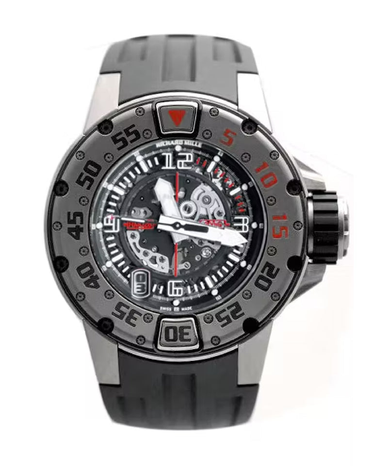 Richard Mille RM028 Diver 47mm Transparent Dial Titanium Rubber Strap RM 028 - WATCHXNYC