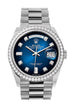Rolex Day-Date 36mm Blue Ombré Diamond Dial White Gold 128349rbr-0010