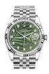 Rolex Datejust 36mm Olive Green Palm Motif Diamond Dial Stainless Steel 126234