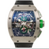 Richard Mille RM011-02 Titanium 50 mm x 42.7 mm Transparent Dial Titanium Rubber Strap