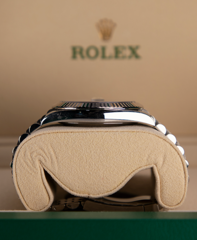 Rolex Datejust 41 41 mm Azzurro-Blue Dial Oystersteel and White Gold Jubilee Bracelet 126334-0026 - WATCHXNYC