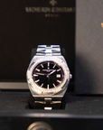 Vacheron Constantin Overseas quartz 33 mm Black Dial with Diamonds Stainless Steel Bracelet 1205V/100A-B591 - WATCHXNYC