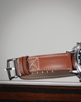 Patek Philippe Complications Calatrava Blue Varnished Dial White Gold Case Calf Leather Brown Strap 42mm 5524G-001 - WATCHXNYC