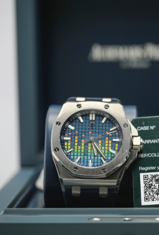 Audemars Piguet Royal Oak Offshore 43mm Blue Dial Titanium 15600TI.OO.A343CA.01 - WATCHXNYC