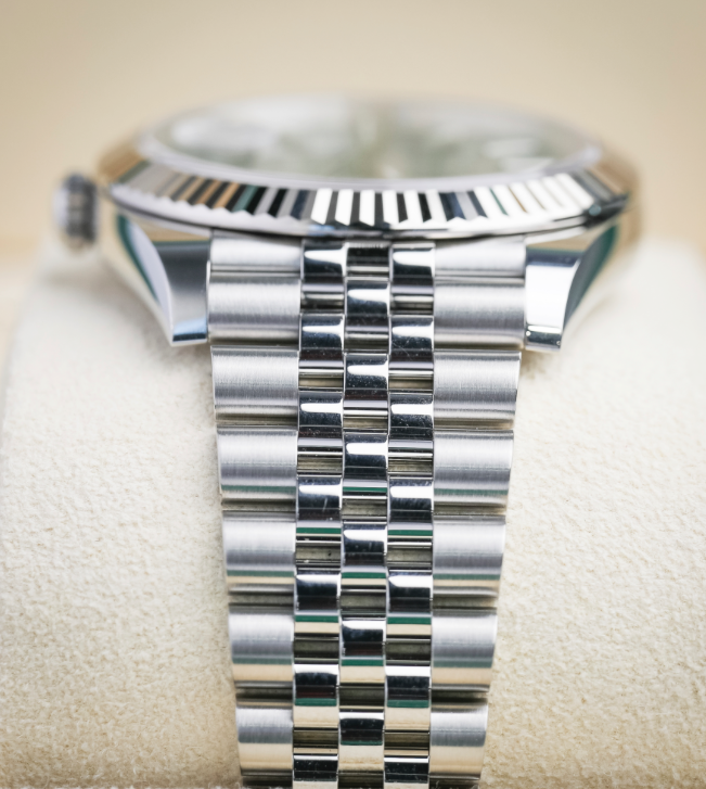 Rolex Datejust 41 mm Mint Green Dial Oystersteel and White Gold Jubilee Bracelet 126334-0028 - WATCHXNYC