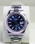 Rolex Datejust 41 41 mm Bright blue Dial White Rolesor Oyster bracelet 126334-0001 - WATCHXNYC