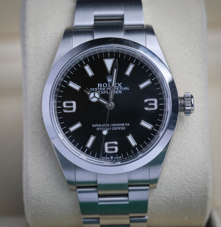 Rolex Explorer 36mm Black Dial Stainless Steel 124270 - WATCHXNYC