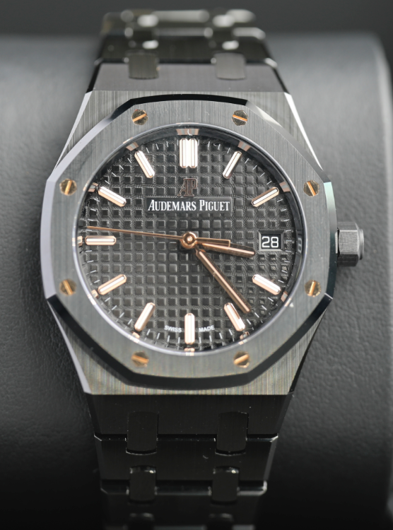 Audemars Piguet Royal Oak 34mm Black Dial Black Ceramic 77350CE.OO.1266CE.01.A - WATCHXNYC