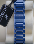 HUBLOT Big Bang Integrated Blue Ceramic 42 mm Transparent Dial Polished Blue Ceramic Bracelet 451.EX.5123.EX - WATCHXNYC