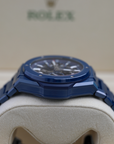 HUBLOT Big Bang Integrated Blue Ceramic 42 mm Transparent Dial Polished Blue Ceramic Bracelet 451.EX.5123.EX - WATCHXNYC