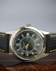 Patek Philippe Calatrava Sweep Seconds Batman Carbon Dial White Gold Case   Black Leather Strap  40 mm 6007G-001 - WATCHXNYC