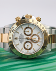 Rolex Oyster 40 mm White, Golden Counter Rings Dial Yellow Rolesor - combination of Oystersteel and yellow gold Oysterflex 126503-0001 - WATCHXNYC