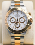 Rolex Oyster 40 mm White, Golden Counter Rings Dial Yellow Rolesor - combination of Oystersteel and yellow gold Oysterflex 126503-0001 - WATCHXNYC