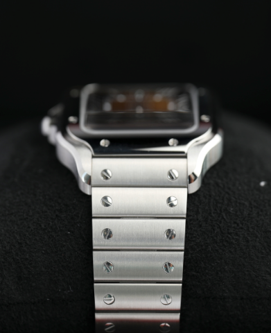Cartier Santos Large Steel Brown Dial Bracelet WSSA0064 - WATCHXNYC