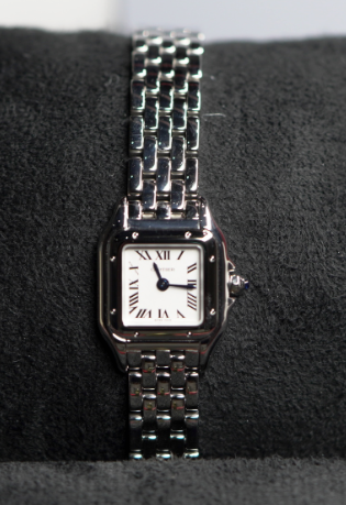 Cartier Panthère Mini 25 mm x 19 mm Silver Dial Steel Bracelet WSPN0012 - WATCHXNYC