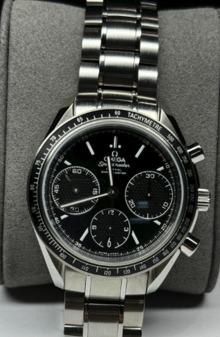 Omega Speedmaster  Racing  Black Dial 44.25 mm  Stainless Steel Bracelet 329.30.44.51.01.001 - WATCHXNYC