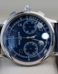 Patek Philippe Grand Complications 41 mm Blue Dial Platinum   Leather Strap 5370P-011 - WATCHXNYC