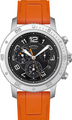 Hermes Clipper Diver Chronograph Grey Automatic Winding 42mm Orange Rubber Bracelet CP.2941