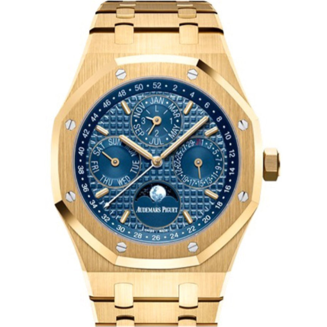 Audemars Piguet Royal Oak 41mm Blue Dial Yellow Gold 26574BA.OO.1220BA.01 - WATCHXNYC