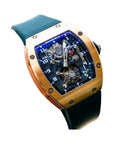 Richard Mille RM002 Rose Tourbillon 38mm x 45mm Transparent Dial Carbon Ceramic Rubber Strap - WATCHXNYC