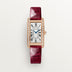 Cartier Tank Américaine Silver Dial 18K Rose Gold Red Alligator Leather Strap WJTA0059 Small model