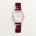 Cartier Tortue Small White Dial 18K Rose Gold Red Alligator Leather Strap WJTO0012
