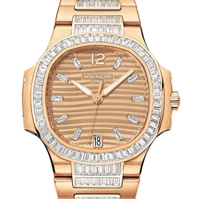Patek Philippe Nautilus 33.5mm Golden Brown Dial Rose Gold 7014/1R-001 - WATCHXNYC