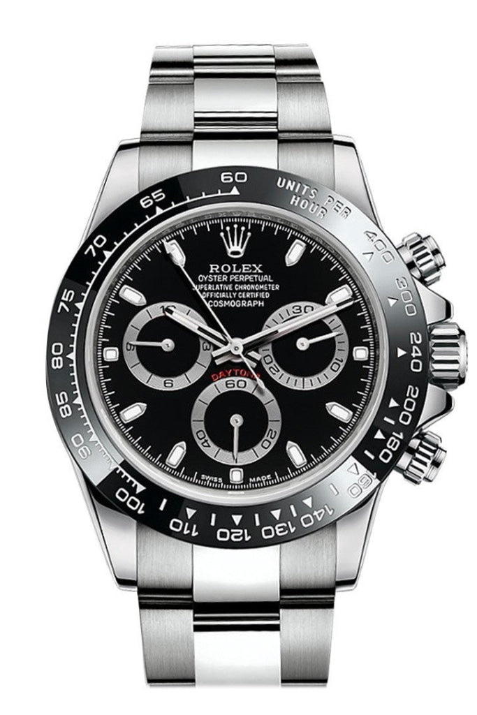 Rolex Cosmograph Daytona 40mm Black Dial Stainless Steel 116500LN 116500! - WATCHXNYC