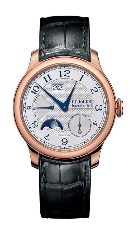 F.P.Journe Automatique Lune 42mm Silver Dial 6N Gold Alligator Leather Strap - WATCHXNYC