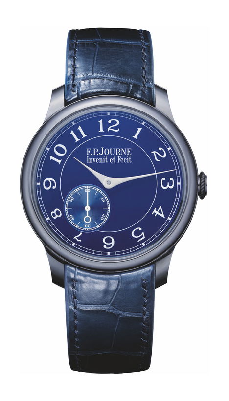 F.P.Journe Chronomètre Bleu 39mm Blue Dial Tantalum Alligator Leather Strap - WATCHXNYC