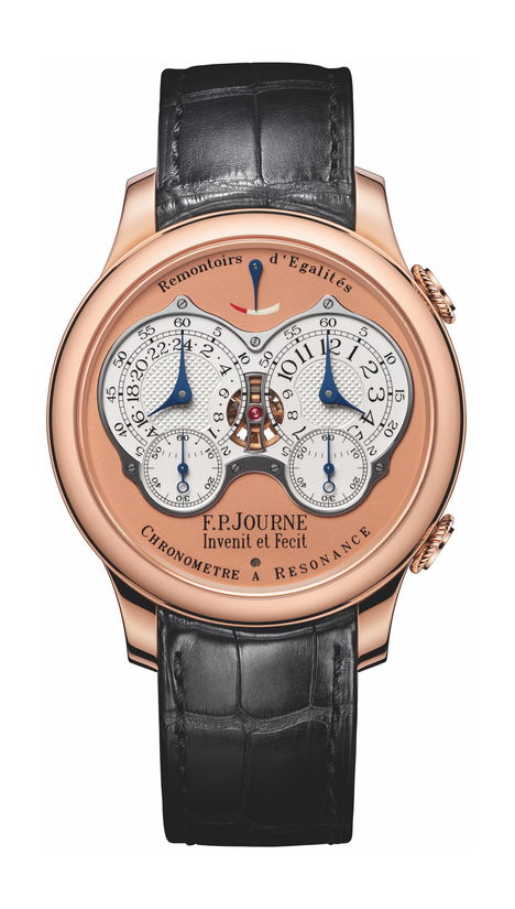 F.P.Journe Chronomètre à Resonance 40mm Silver Dial 6N Gold Alligator Leather Strap - WATCHXNYC