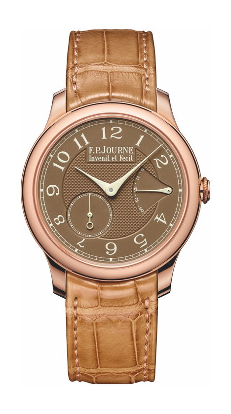 F.P.Journe Chronomètre Souverain Havana 40mm Brown Dial 6N Gold Alligator Leather Strap - WATCHXNYC