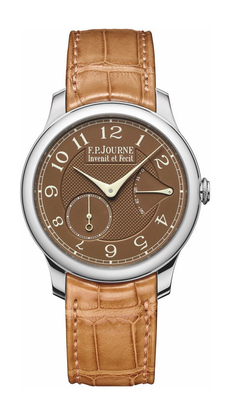 F.P.Journe Chronomètre Souverain Havana 40mm Brown Dial Platinum Alligator Leather Strap - WATCHXNYC