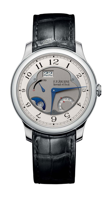 F.P.Journe Divine 42mm Silver Dial Platinum Alligator Leather Strap - WATCHXNYC