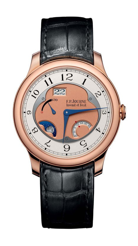 F.P.Journe Divine 40mm Silver Dial 6N Gold Alligator Leather Strap - WATCHXNYC