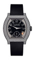 F.P.Journe élégante 40 Titalyt 12 Rows of Diamonds 35mm Black Dial Titanium Rubber Strap