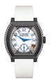 F.P.Journe élégante 40 Titalyt 2 Rows of Diamonds 35mm White Dial Titanium Rubber Strap