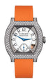 F.P.Journe élégante 40 Titanium 12 Rows of Diamonds 35mm White Dial Titanium Rubber Strap