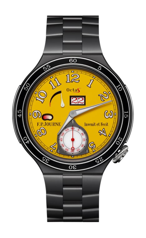 F.P.Journe lineSport Automatique Reserve Titane 44mm Yellow Dial Titanium Bracelet - WATCHXNYC