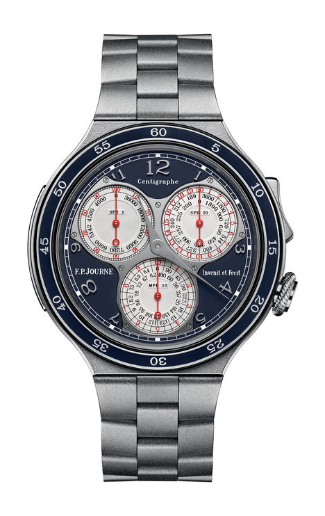 F.P.Journe lineSport Centigraphe 44mm Blue Dial Platinum Bracelet - WATCHXNYC
